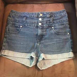 Tinseltown distressed denim shorts
